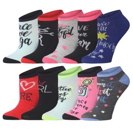 Tipi Toe Womens 10 Pack Colorful Patterned Playful Palette Ankle/Low Cut Socks, PS284-10