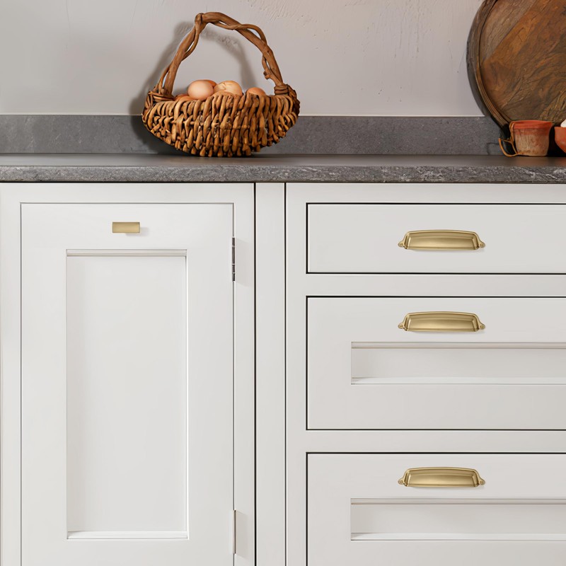 khtumeware 10 Pack 3 inch (76 mm) Drawer Pulls Champagne