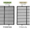 Hongso 7638 17.5" Polished Porcelain Cast Iron Grill Grates Replacement