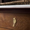 MARGUERASW 4 Pack Brass Drawer Pull Knob，Gold Drawer knobs Bird