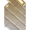 3x6 Brown Beveled Crackled Subway Ceramic Tile Backsplash Wall (8pcs)