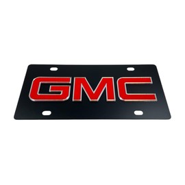 GMC placa de licencia en acero negro
