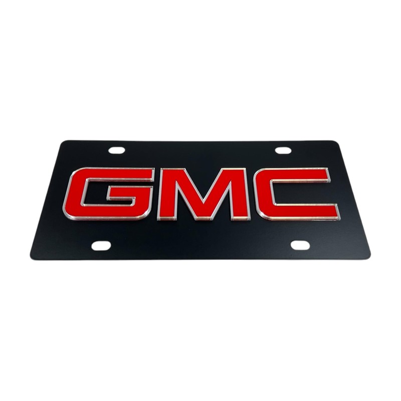 GMC placa de licencia en acero negro