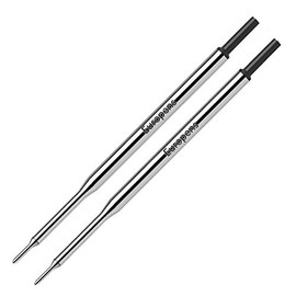 PaperMate Compatible Ballpoint Pen Refills - Medium Black - Twin Pack - Made in EU