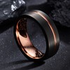 Corato 8mm Rose Gold Wedding Band with Groove for Men