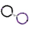 2 Pcs Couples Bracelet Magnetic Healing Stone Stretch Cord Friendship