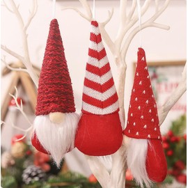 Pack of 3 Christmas Gnome Figures Christmas Decoration Christmas Decoration Christmas Decoration Gnome Small Scandinavian Gnome Pendant Christmas Decoration Christmas Tree Figures Attachments (01)