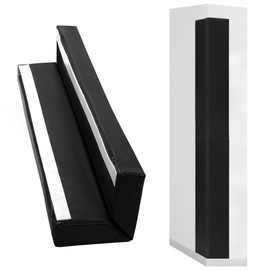 ROYALAY Wall Corner Guard, Heavy Duty Corner Protectors for Safety, Foam Basketball Court, Waterproof 2 Sides Corner Pad for Gyms, Basketball Court, Playrooms, Garages, Black