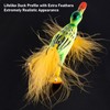 Dr.Fish Topwater Duck Fishing Lure 4.1" Lifelike 3D Duck Poppers