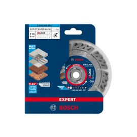 Bosch 1 x Expert MultiMaterial X-LOCK Diamond Cutting Discs (for Concrete, Reinforced Concrete, Diameter 115 mm, Professional Accessories, Small Angle Grinder)