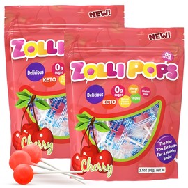 Zollipops Clean Teeth Lollipops, Cherry, 3.1 Ounce