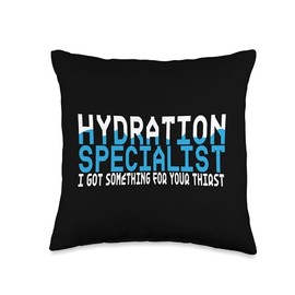 Hydration Specialist Team Manager Waterboy Specialist Team Manager Football Hydrated Waterboy Throw Pillow, 16x16, Multicolor