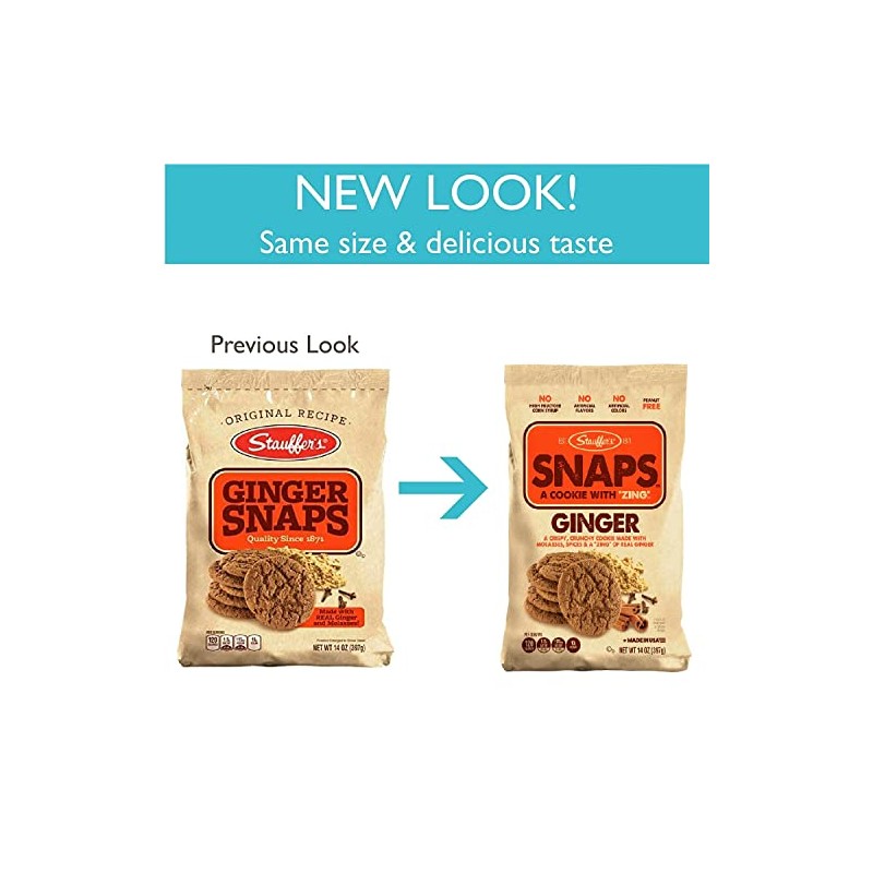 Stauffer's Original Recipe Ginger Snaps 14 oz. Bag (4 Bags)