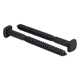 Rustic Square Lag Screws, Ruspert Weatherproof Coating, Black Exterior Lag Bolts, 5/16 x 3 1/2-Inch, (Pack of 25)