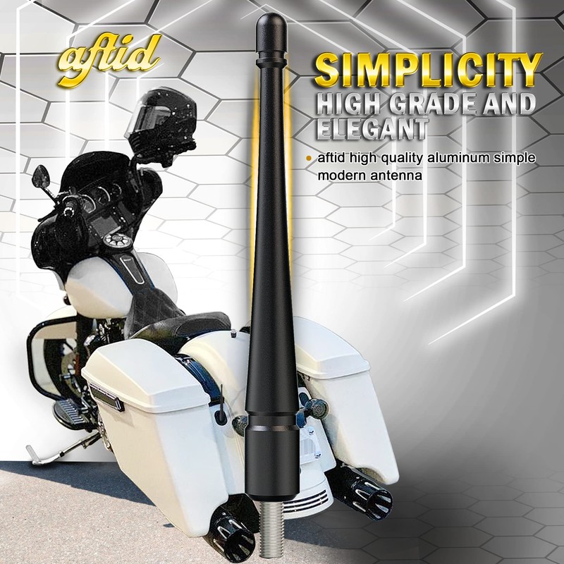 aftid Aluminum Short Antenna for 2015-2026 Challenger/Chieftain/Pursuit/Roadmaster Motorcycles Accessories -