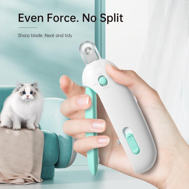 Petgravity Cat Nail Clipper, Adjustable 3-Size Trimming Hole with Hidden