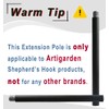 Artigarden Outside Shepherd Hook Extension Poles, 2-Packs, Matte Black, NOT