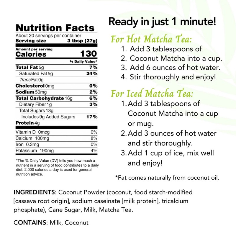 CAcafe 2 Pack - CAcafe Coconut Matcha 19.05 oz.