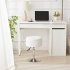 RUCUKEN Adjustable Ottoman Stool White Vanity Stool Vanity Chair for