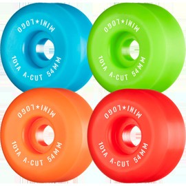 Mini Logo Skateboards A-Cut Green/Red/Blue/Orange Skateboard Wheels - 54mm 101a (Set of 4)