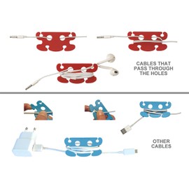 CABLETTO Cord Wrap Keeper and Organizer Earbud Holder Small Cable Winder Manager Shortener. Cables and Strings in Order in Your Pocket, Bag or Backpack, Drawers and containers. 6 pcs 1 Pack