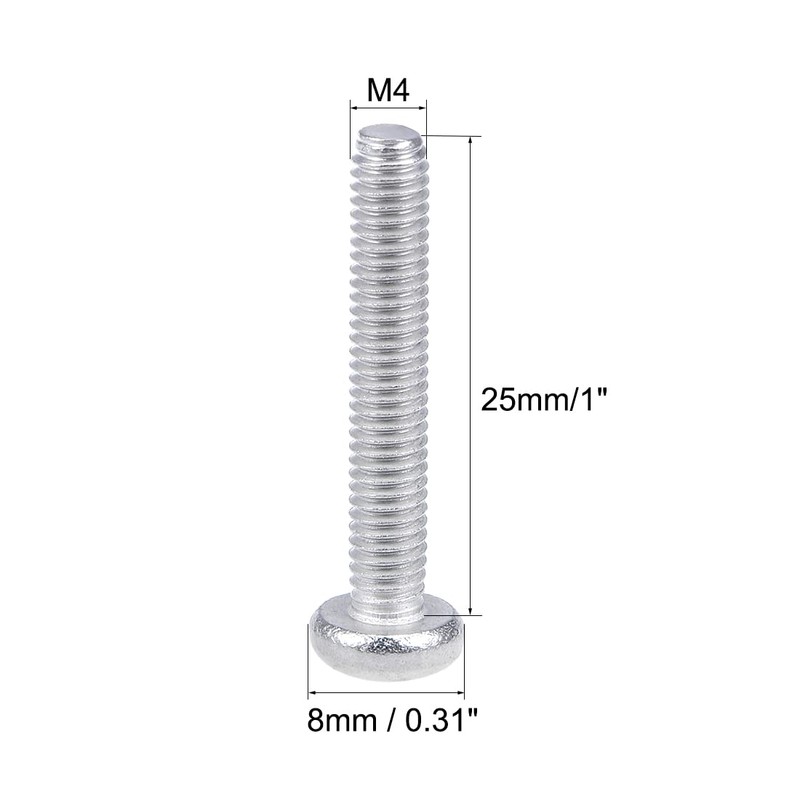 uxcell M4x25mm Machine Screws Pan Phillips Cross Head Screw 304