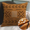 Ceexolliss African Throw Pillow Covers Set of 6, Rustic Mud