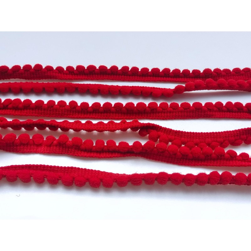 Mini Pom Pom Trim 8 Yards 5mm Ball Fringe Trim