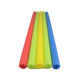 Pool Noodles, Fix Find 5 Pack of 52 Inch Hollow Foam Pool Swim Noodles, Bright Multi-Colored Foam Noodles for Swimming, Floating and Craft Projects Wholesale Pricing Bulk Pack, Made in The USA