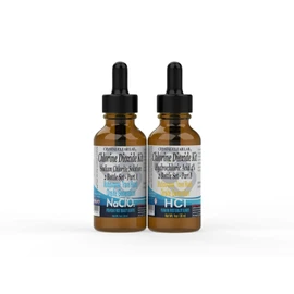 Crystal Clear Lab Chlorine Dioxide - Pure CDS Set with Single-Drop Bottles Extra Large 2 fl oz
