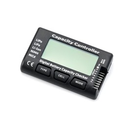 QWORK RC Cellmeter Controller Tester Voltage Tester, 7 Digital Battery Capacity Checker Compatible with LiPo Life Li-ion NiMH Nicd Battery