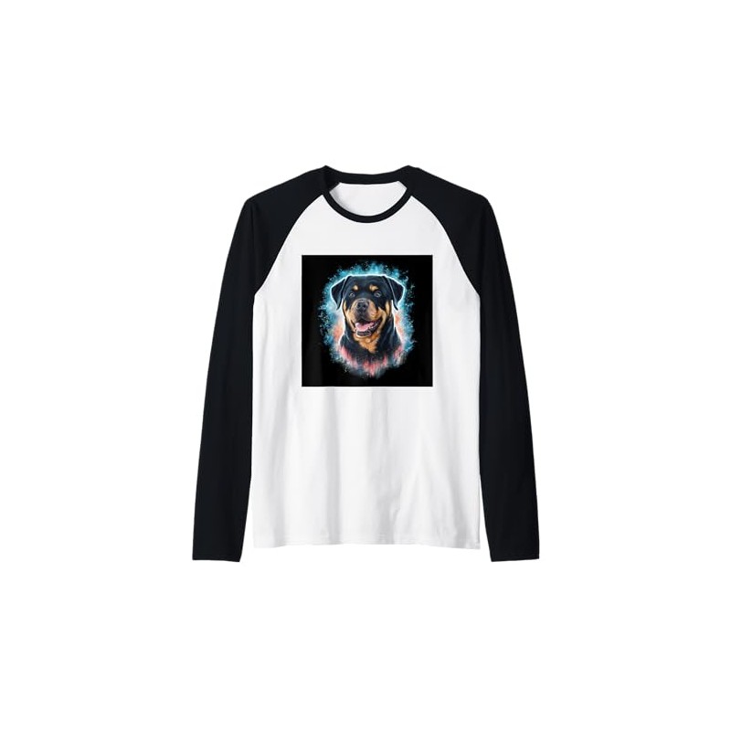 Impressive Rottweiler Raglan Baseball Tee
