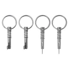 INGQI Quick Release Pin 1/4" Diameter Suitable for Bimini Top Pin, Boat Top and Suppport Poles, Deck Hinge, Marine Hardware(Full Marine Grade 316 Stainless Steel, 4 Pack)