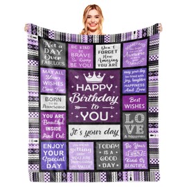 Birthday Gifts for Women, Gifts for Women Birthday Unique, Womens Birthday Gifts, Birthday Present, Happy Birthday Decorations, Birthday Ideas for Her Mum Friend Blanket 150x130CM