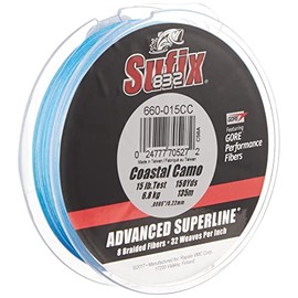 Sufix 832 Braid 15 Lb Coastal 660-015CC: 832 Braid 15 Lb Coastal Camo, One Size