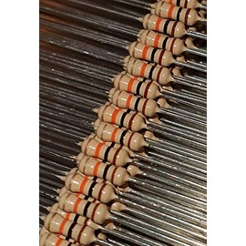 SNS 10K ohm 1/4 Watt Carbon Film Resistor 5% Tolerance Pack of 100