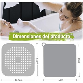 Hopeway 4 PCS Tapón de Silicona para Desagüe de Suelo,Gris