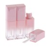 Healthcom 10Pcs 5ml Gradient Pink Empty Lip Gloss Tubes Plastic