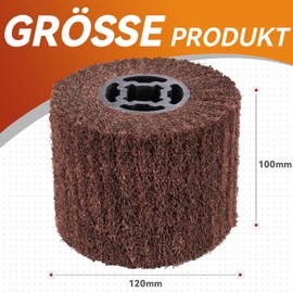 MANICAF Schleifwalze Bürste, Rollschleifer 120 Körnung Schleifhülsen, Schleifwalze Bürstes 120 x 100 mm, Effizient Schleifrolle Bürste für Satiniermaschine Bürstmaschine Holz