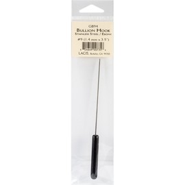 Lacis GB94 Bullion Crochet/Cro-Tatting/Bead Knitting Hook, 5.75-Inch