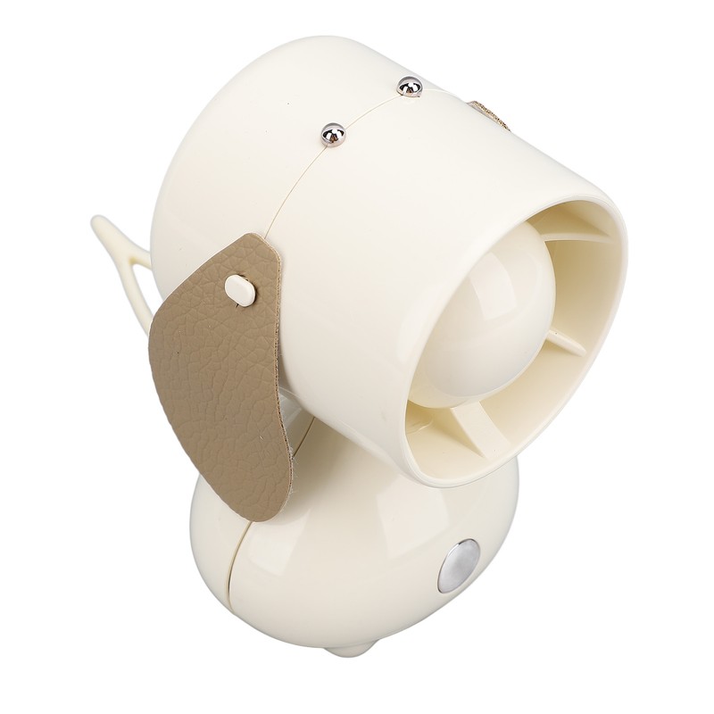 Handheld Fan Cute Cartoon Dog Shaped 3 Speeds Rechargeable Portable