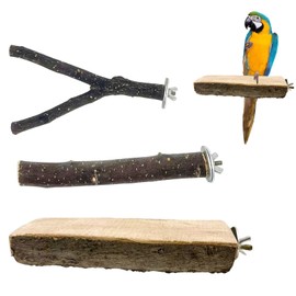 3 PCS Bird Perches，Parrot Perch for Cage，15 cm /5.9in Natural Wood Bird Cage Perches for Parrotlets Budgies Cockatiels Parakeets Lovebirds
