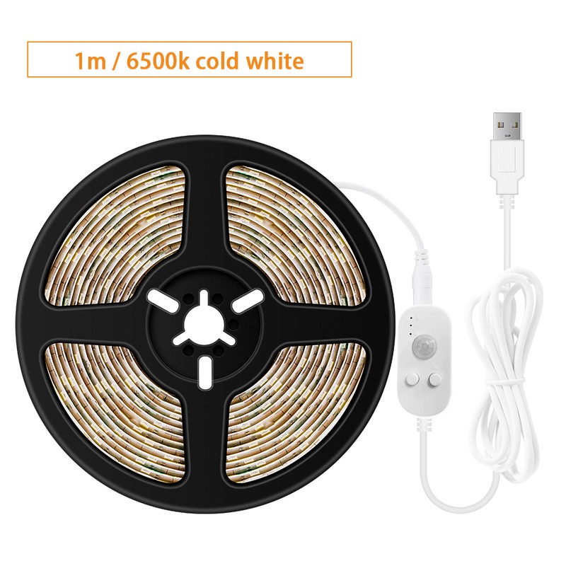 USB Dimmable LEDs Strips Light PIR Motion Sensor 1m 60LEDs