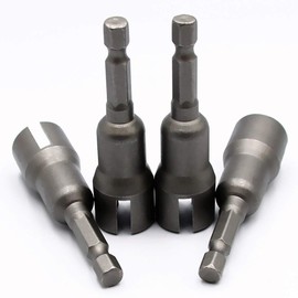 Power Wing Nut Driver,Wing Nut Drill Bit Socket Wrenches Tool 1/4 Inch Hex Shank for Panel Nuts Screws Eye C Hook Bolt 4PCS