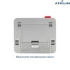 Atrium Funk-Wecker digital Silber sensorgesteuertes Nachtlicht, Obenabsteller, Datum und Temperaturanzeige