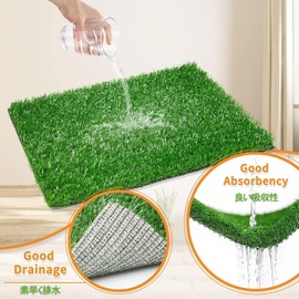 Puppy Potty Training Mat Artificial Grass Mat Puppy Toilet Trainer Pet Toilet Pad Dog Potty Pad Potty Training Indoor Outdoor Use (18.1 x 23.0 inches (46 x 58.5 cm)