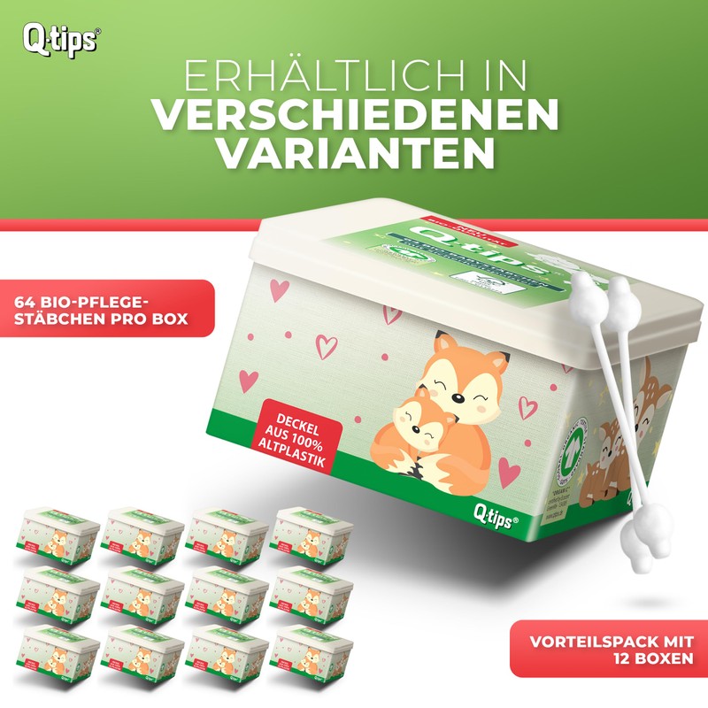 Q-tips Organic Baby Cotton Buds in Practical Cube Box Value