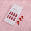 24PCS Press On Nails, Mirror Metal Stiletto Fake Nails, Almond