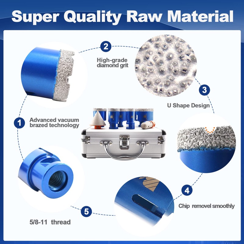Diamond Core Drill Bit Set for Porcelain Porcelain Tile Ceramic