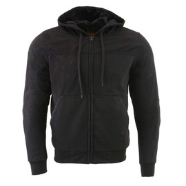 Milwaukee Leather MPM1788 Men's Black CE Approved Armored Hoodie (X-Large)